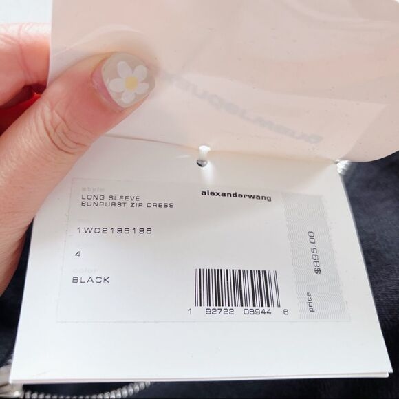 Alexander Wang Long sleeve sunburst zip dress size US4 - Picture 12 of 15